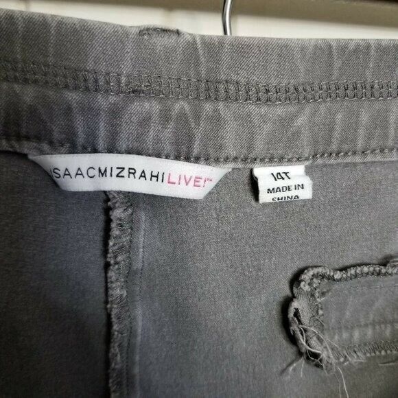 Isaac Mizrahi Womens Size 14T Gray  Solid BootCut Khaki Pants - Picture 2 of 9